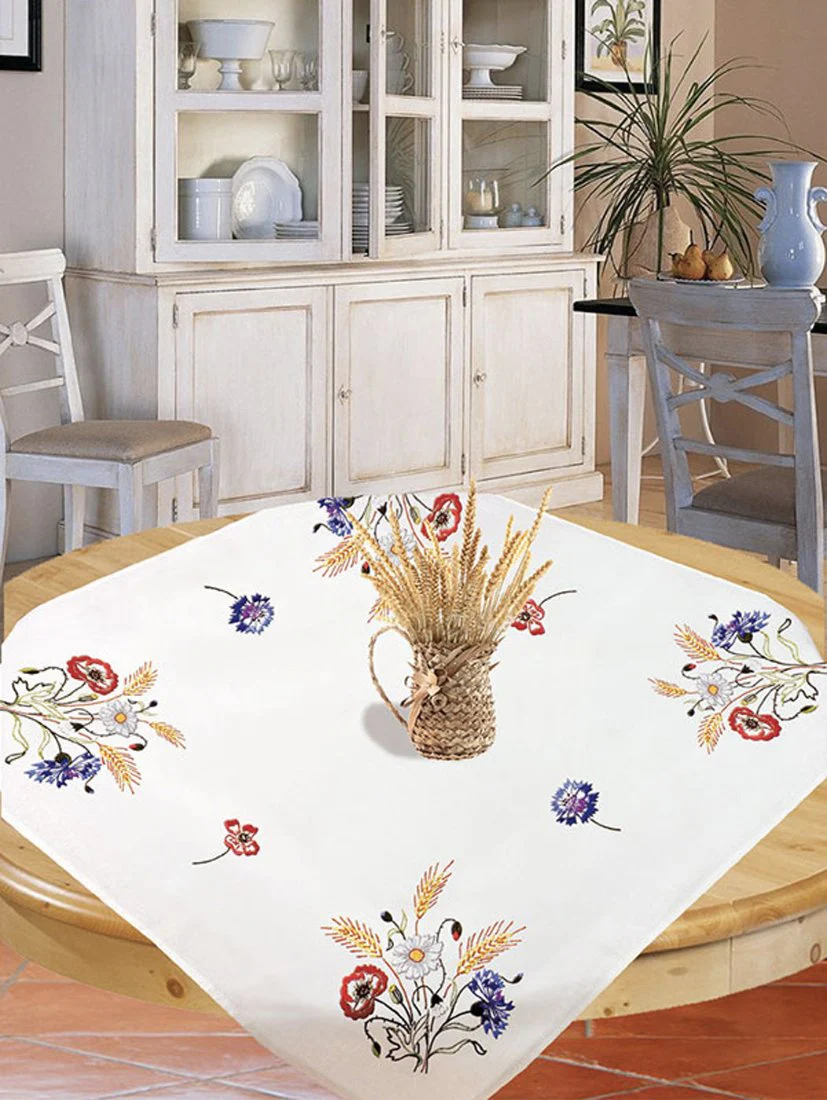 Kit surnappe imprimée et ourlée, 75cmx75cm, Avila, Laure
